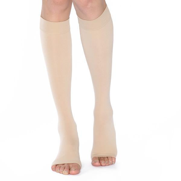 Mediven Comfort Extra Wide Calf Knee High, Open Toe, Natural, Front Alternate View
