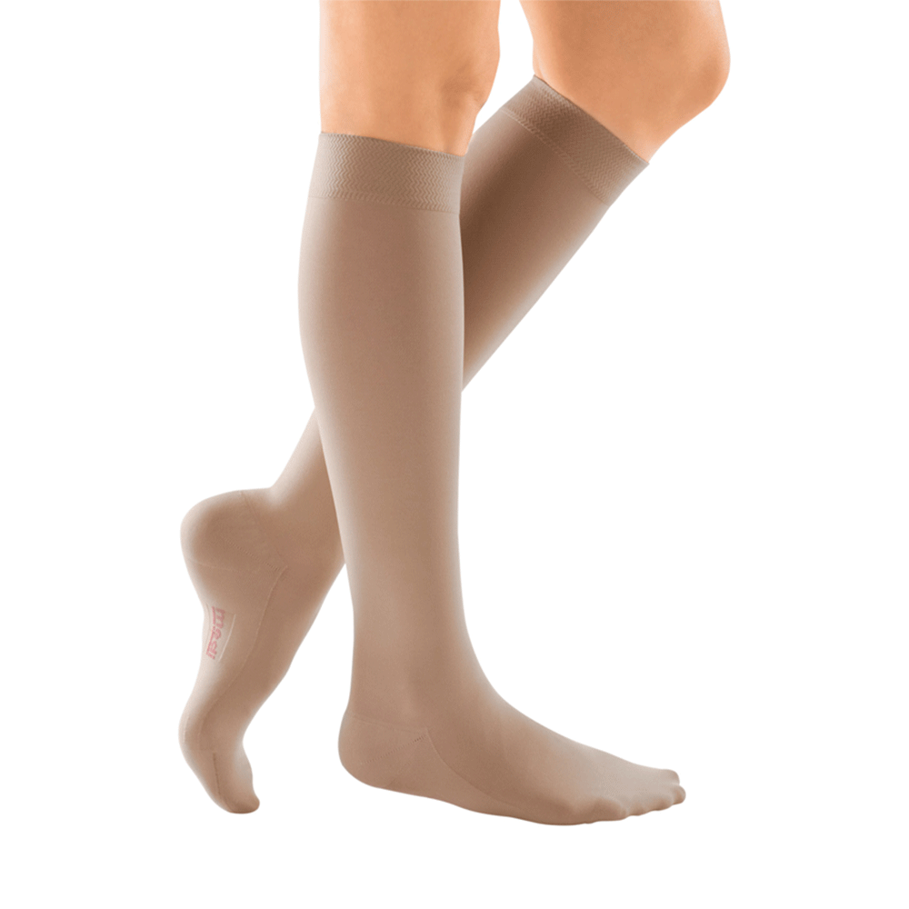Mediven Comfort Extra Wide Calf Knee High, Natural, Side View