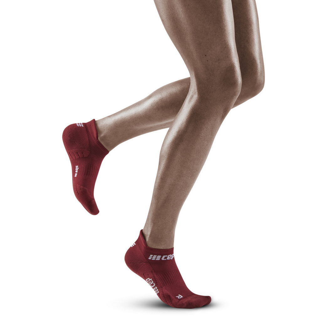 CEP Women's The Run No Show Socks 4.0, Dark Red