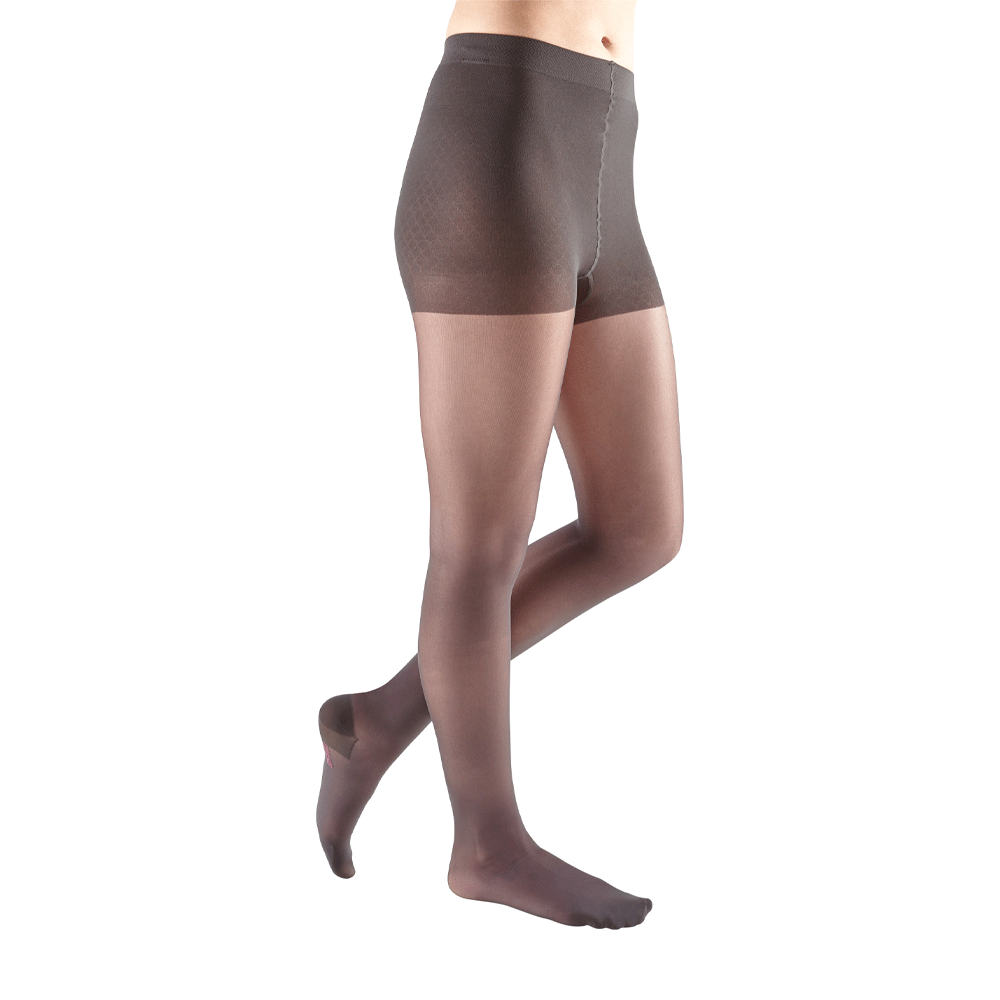 Mediven Sheer & Soft Pantyhose, Charcoal, Side View