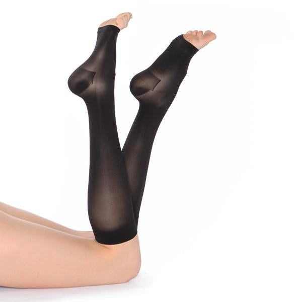 Mediven Sheer & Soft Knee High, Open Toe, Ebony, Side Alternate View